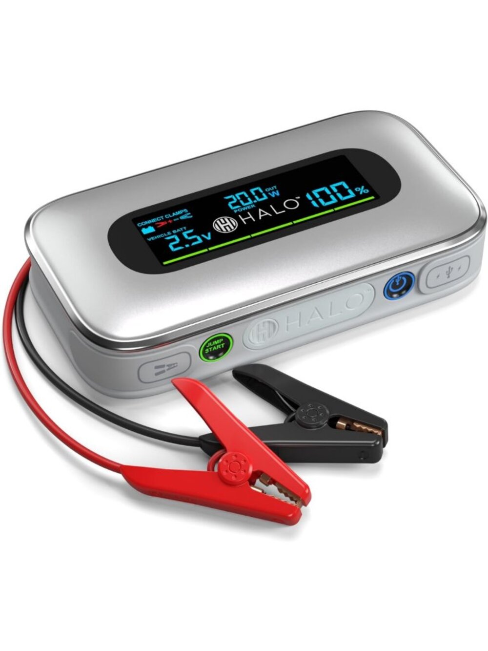 1500A Car Battery Jump Starter & Power Bank with LED Light - Portable & Compact
